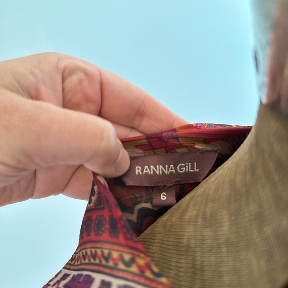 Ranna Gill size 6 Red Ceret Maxi Dress - Anthropologie - Picture 4 of 16